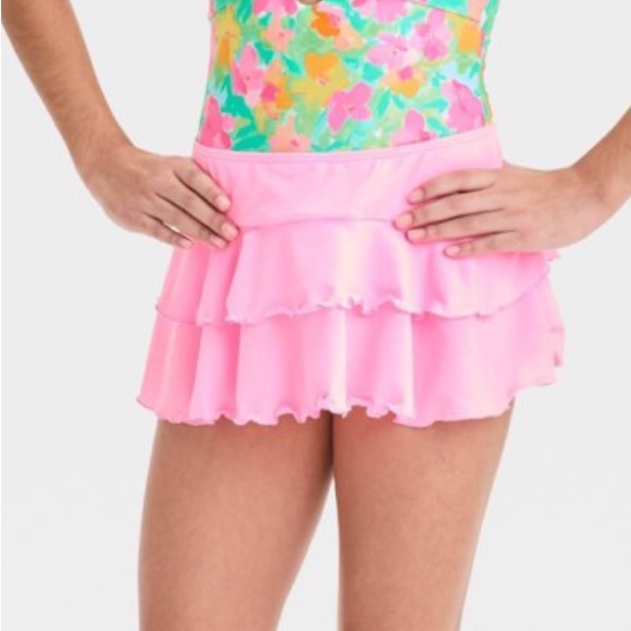 Cat & Jack Other - Pink Ruffled Girls Swim Skirt